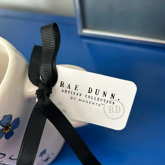 Rae Dunn Blue Flower Pattern Floral Jesus Loves Me Mug - Picture 6 of 7